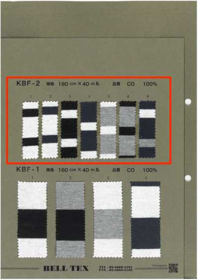 KBF-2 40/2 Vải Cotton Tenjiku Sọc Ngang
