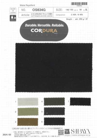 OS634G C/N CORDURA® Vải Bố Canvas Chống Thấm Nước
