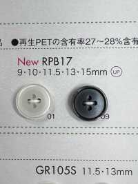 RPB17 Sản Xuất Tại Nhật Bản Cúc 4 Lỗ Nhựa Resin PET Tái Chế Có Viền DAIYA BUTTON Ảnh phụ