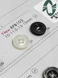 RPB105 Sản Xuất Tại Nhật Bản Cúc Nhựa Resin PET Tái Chế 4 Lỗ DAIYA BUTTON Ảnh phụ