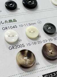 GR104S Cúc Nhựa Resin PET Tái Chế 25% được Chứng Nhận GRS Có Viền, 2 Lỗ DAIYA BUTTON Ảnh phụ