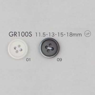 GR100S Cúc Chứng Nhận GRS, Pha Trộn 25% Nhựa PET Tái Chế, Có Viền, 4 Lỗ