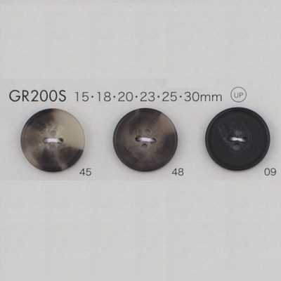 GR200S Cúc 4 Lỗ Có Viền, Pha 25% Nhựa Resin PET Tái Chế, Chứng Nhận GRS