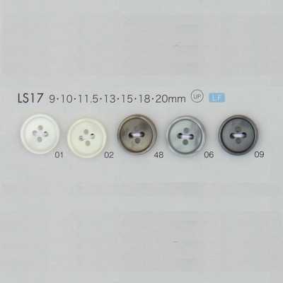 LS17 Cúc 4 Lỗ Có Viền, Làm Từ Nhựa Polyester
