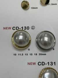 CD-130 Cúc Kim Loại (Cúc Kết Hợp Ngọc Trai) DAIYA BUTTON Ảnh phụ