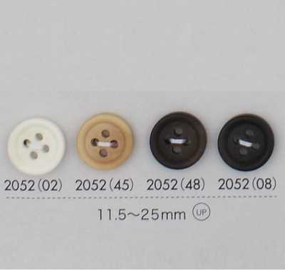 2052 Cúc 4 Lỗ Có Viền, Làm Từ Nhựa Resin Polyester