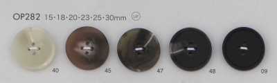 OP282 Cúc 4 Lỗ Giả Sừng Trâu Bằng Nhựa Resin Polyester