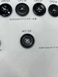 MY155 Cúc 4 Lỗ Kiểu Trâu Nhựa Resin Polyester DAIYA BUTTON Ảnh phụ