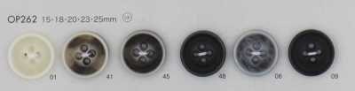 OP262 Cúc 4 Lỗ Kiểu Sừng Trâu Bằng Nhựa Resin Polyester