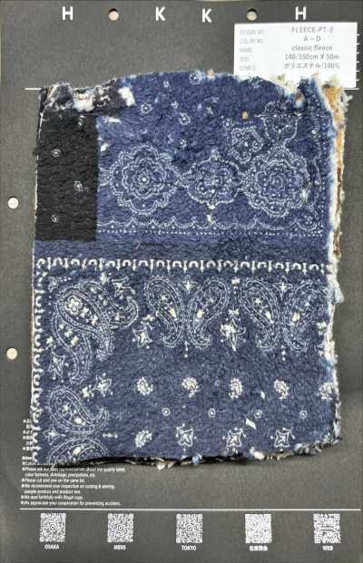 FLEECE-PT-2 Nỉ Cổ điển In Họa Tiết Paisley Chắp Mảnh
