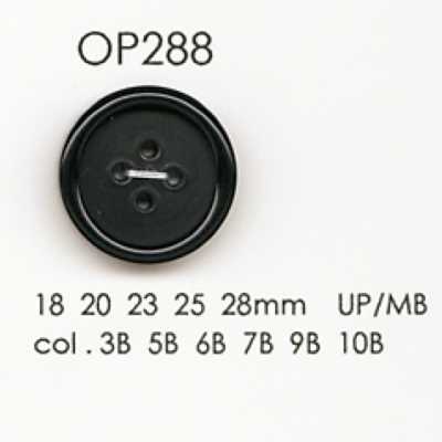 OP288 Cúc 4 Lỗ Bằng Nhựa Resin Polyester/đồng Thau