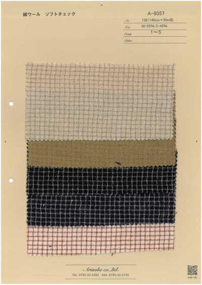 A-8057 Cotton Len Kẻ Caro Mềm