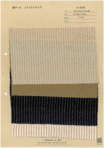 A-8056 Kẻ Sọc Mềm Cotton Len