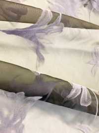 KF4005-DF-3407 Vải Nhung Vải Organdy Chuyển Màu Gradient Kem Uni Textile Ảnh phụ