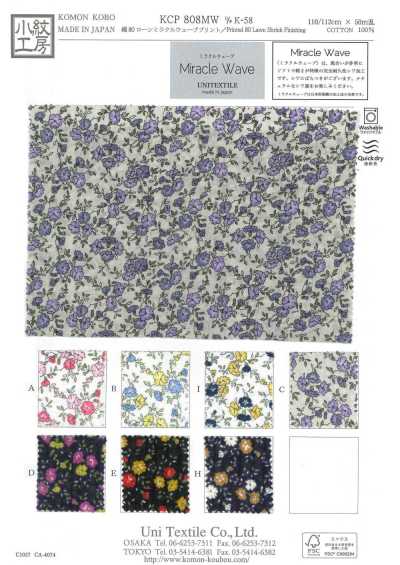 KCP808MW-DK-58 Vải Cotton Lawn 80 In Miracle Wave