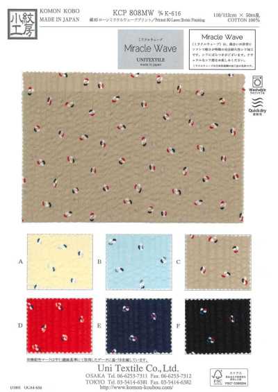 KCP808MW-DK-616 Vải Cotton 80 Lawn In Miracle Wave