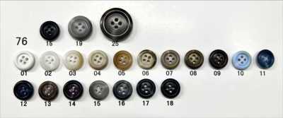 76 Cúc Nhựa Resin Urê 4 Lỗ Có Viền