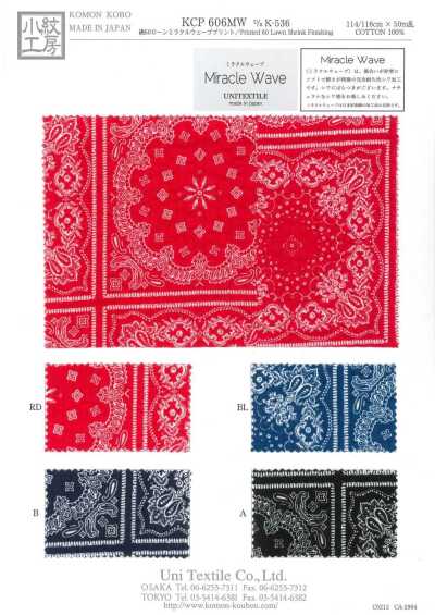 KCP606-MW-DK-536 Vải Cotton 80 Lawn In Miracle Wave