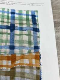 28102 80 Vải Cotton Lawn Chỉ In Họa Tiết Sóng Kỳ Diệu Kẻ Caro Bãi Cỏ SUNWELL Ảnh phụ