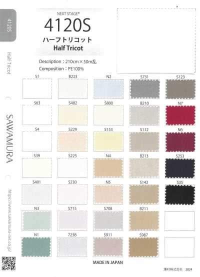 4120S Vải Tricot Nửa