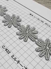 25903S Màu Công Chúa Hóa Học Lấp Lánh Bạc[Ren / Đăng Ten] Kyowa Lace Ảnh phụ