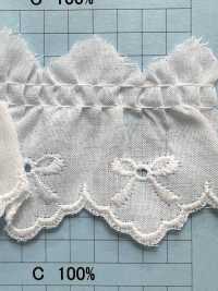 8106-1F Ren / Đăng Ten Bèo Cotton Kyowa Lace Ảnh phụ