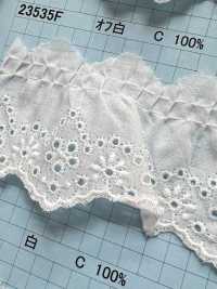 23535F Ren / Đăng Ten Bèo Cotton Kyowa Lace Ảnh phụ