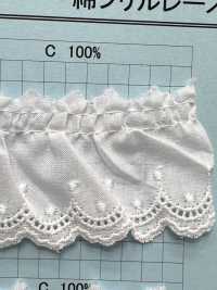 T23400F Ren / Đăng Ten Bèo Cotton Kyowa Lace Ảnh phụ