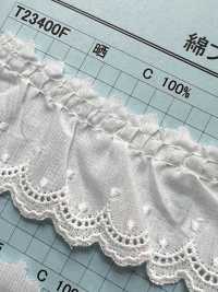 T23400F Ren / Đăng Ten Bèo Cotton Kyowa Lace Ảnh phụ