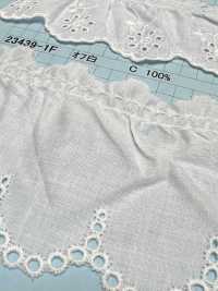 23439-1F Ren / Đăng Ten Bèo Cotton Kyowa Lace Ảnh phụ