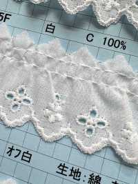 8265F Ren / Đăng Ten Bèo Cotton Kyowa Lace Ảnh phụ