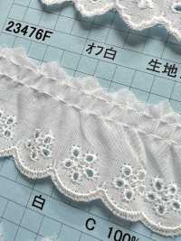 23476F Ren / Đăng Ten Bèo Cotton Kyowa Lace Ảnh phụ