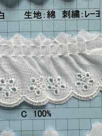 23476F Ren / Đăng Ten Bèo Cotton Kyowa Lace Ảnh phụ