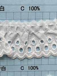 23708-1F Ren / Đăng Ten Bèo Cotton Kyowa Lace Ảnh phụ