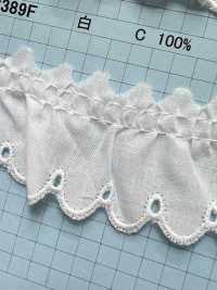 23389F Ren / Đăng Ten Bèo Nhún Cotton Kyowa Lace Ảnh phụ