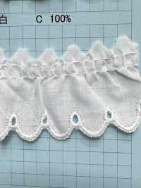 23389F Ren / Đăng Ten Bèo Nhún Cotton Kyowa Lace Ảnh phụ