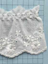 23709-1F Ren / Đăng Ten Bèo Cotton Kyowa Lace Ảnh phụ