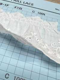23709-1F Ren / Đăng Ten Bèo Cotton Kyowa Lace Ảnh phụ