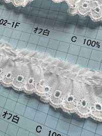 3302-1F Ren / Đăng Ten Bèo Cotton Kyowa Lace Ảnh phụ