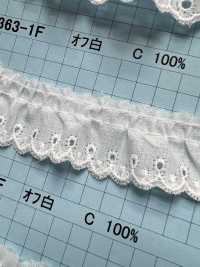 8363-1F Ren / Đăng Ten Bèo Cotton Kyowa Lace Ảnh phụ