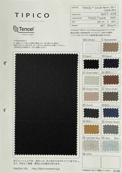 NOFT-4318 Sợi Lyocell Tencel™ 40/1 Gabardine