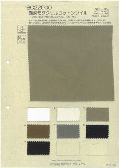 BC22000 Vải Twill Cotton Modacrylic Chống Cháy