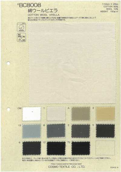 BC8008 Cotton Len Vải Viyella