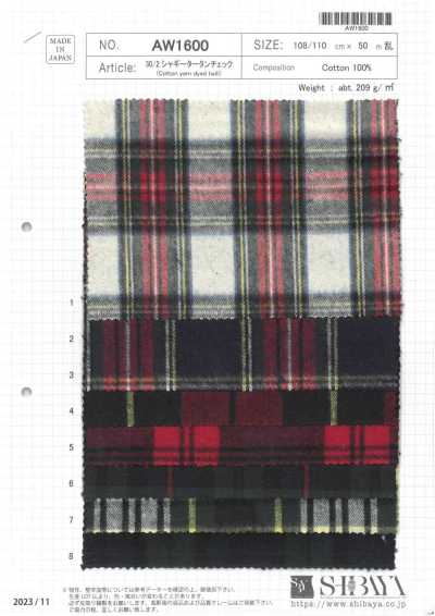 AW1600 30/2 Lông Xù Caro Tartan