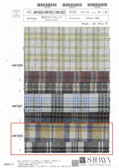 AW1822 Kẻ Caro Melange Sợi Xe