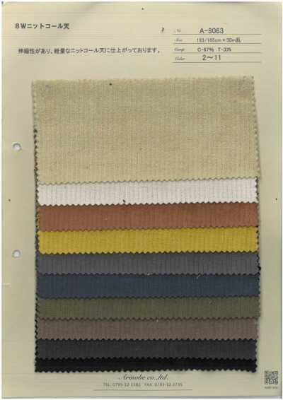 A-8063 Vải Corduroy Dệt Kim 8W