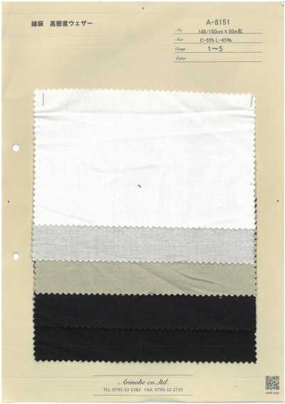 A-8151 Vải Weather Mật độ Cao Cotton Và Sợi Gai