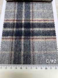 85352 Re WOOL Vải Chambray Lông Xù Kẻ Caro PARICA Ảnh phụ