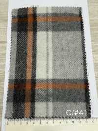 85352 Re WOOL Vải Chambray Lông Xù Kẻ Caro PARICA Ảnh phụ