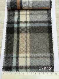 85352 Re WOOL Vải Chambray Lông Xù Kẻ Caro PARICA Ảnh phụ
